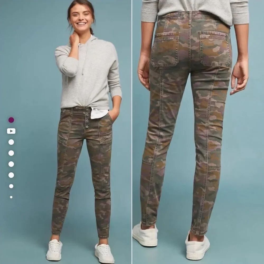 Anthropologie Jefferson Slim Camo Utility Pants